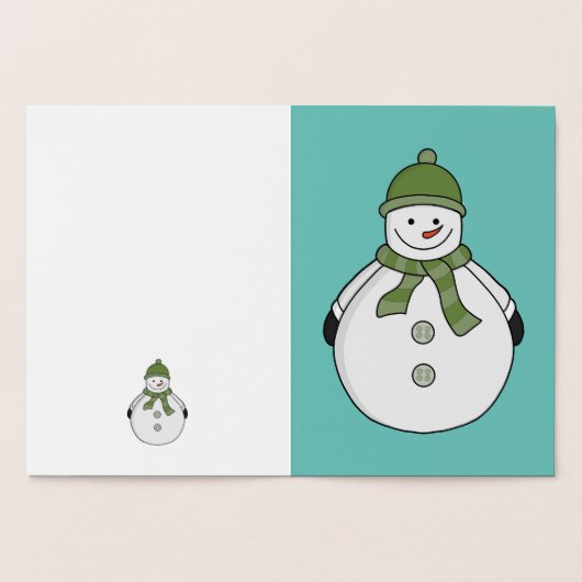 寒い雪だるま 箔カード (内部)