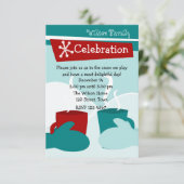 寒い雪の暖かいミトン 招待状 (スタンド正面)