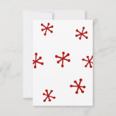 寒い雪の暖かいミトン 招待状 (裏面)