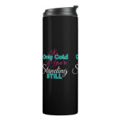 寒おもしろい気冬季ハイキング引用文 タンブラー (回転左)