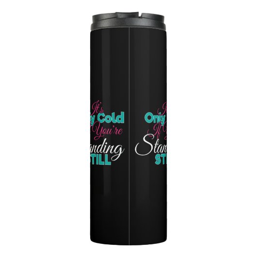 寒おもしろい気冬季ハイキング引用文 タンブラー (裏面)