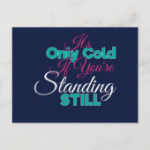 寒おもしろい気冬季ハイキング引用文 ポストカード (正面)