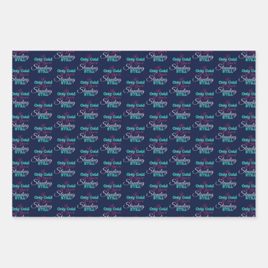 寒おもしろい気冬季ハイキング引用文 ラッピングペーパーシート (正面2)