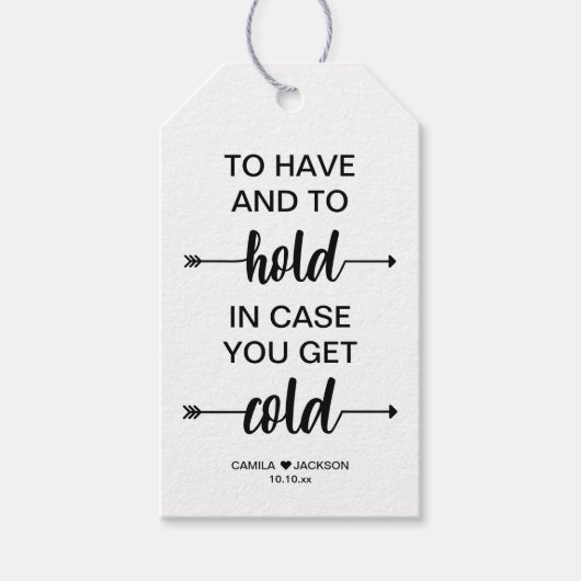 寒くなった時に持ち堪える ギフトタグ (正面)