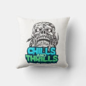 寒さとスリルスカルグラフィックハロウィーンホラー クッション (裏面)