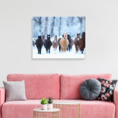 寒さの中の馬 キャンバスプリント (インサイチュ (リビング))