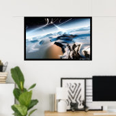 寒さの曲線 ポスター (ホームオフィス)