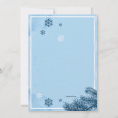 寒冬の妊娠の発表 案内状 (裏面)