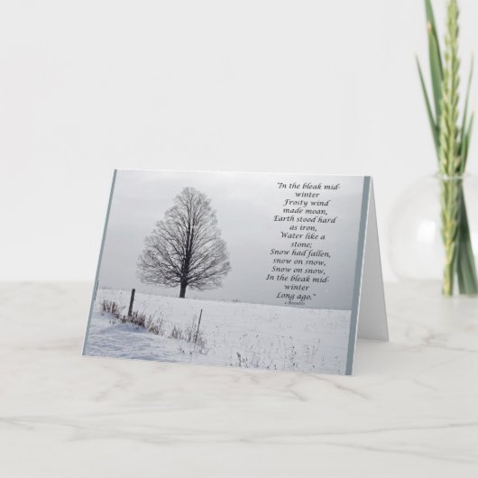 寒冷な中間の冬のクリスマスカード シーズンカード (正面)
