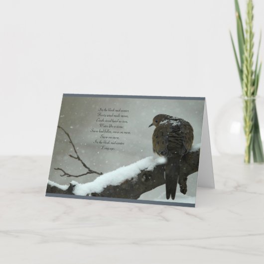 寒冷な真冬のクリスマスカード シーズンカード (正面)