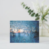 寒冷冬すりガラス氷結晶 ポストカード (スタンド正面)