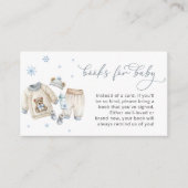 寒冷冬の服装本ベビー エンクロージャーカード (正面)