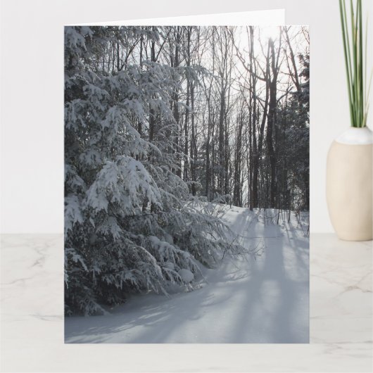 寒冷早冬のモーニングカー空白のド カード (正面)