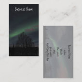 寒帯の森林のNorthern Lights 名刺 (正面/裏面)