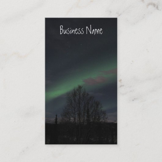 寒帯の森林のNorthern Lights 名刺 (正面)