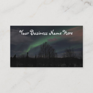 寒帯の森林のNorthern Lights 名刺