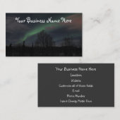 寒帯の森林のNorthern Lights 名刺 (正面/裏面)