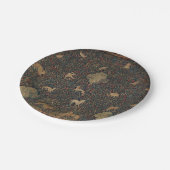 寓意的なミルフルール動物とのタペストリー ペーパープレート (アングル)