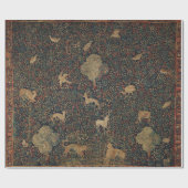 寓意的なミルフルール動物とのタペストリー ラッピングペーパー (フラット)