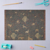 寓意的なミルフルール動物とのタペストリー 薄葉紙 (クラフト)