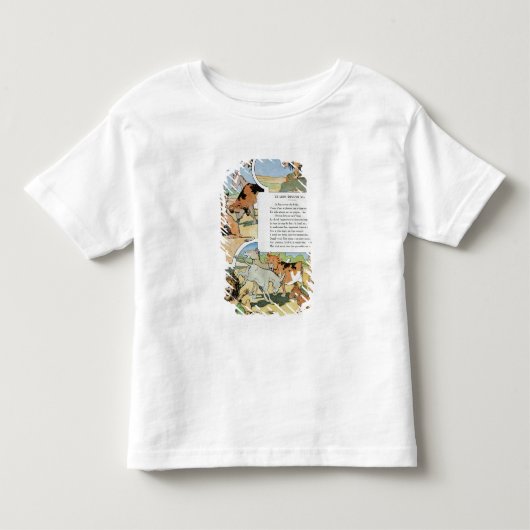 寓話からの老化のライオン、 トドラーTシャツ (正面)
