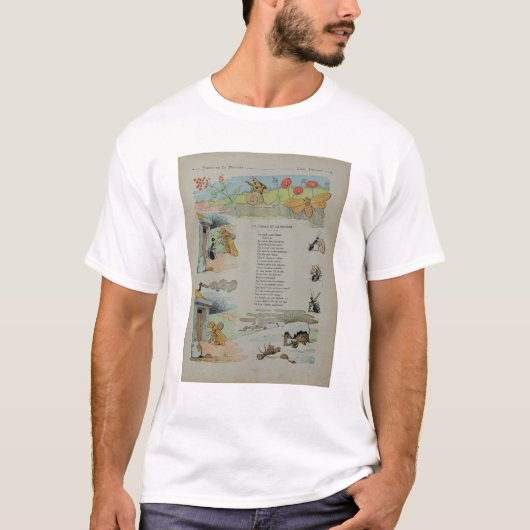 寓話からの蝉そして蟻 Tシャツ (正面)
