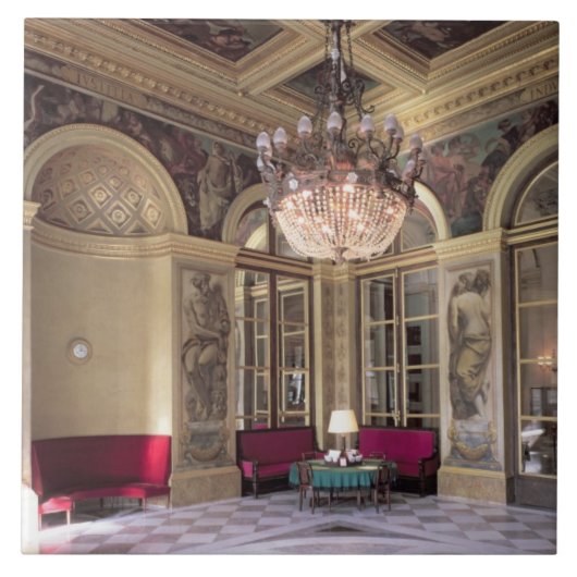 寓話的な描写を含む予然室の眺め タイル (正面)