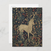 寓話「ミルフルール」タペストリーと動物 ポストカード (正面/裏面)