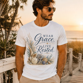 寛ぎの中で生きる – 海辺のインスピレーション Tシャツ
