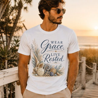 寛ぎの中で生きる – 海辺のインスピレーション Tシャツ