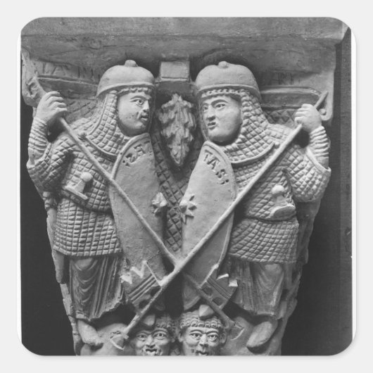 寛大さと慈善が二つの悪徳を突き刺す スクエアシール (正面)