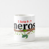 寛大さ(2使徒9:7)マグカップ コーヒーマグカップ (中央)