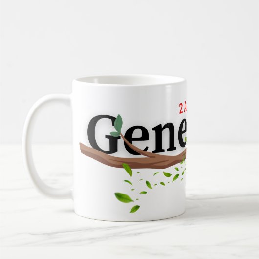 寛大さ(2使徒9:7)マグカップ コーヒーマグカップ (左)