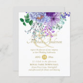 寛大なサファイアブルーフローラブーケ結婚ス (正面/裏面)