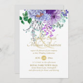 寛大なサファイアブルーフローラブーケ結婚ス (正面/裏面)