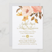 寛大なサンゴ金ゴールドフローラ結婚ブーケの花 (正面/裏面)