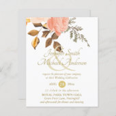 寛大なサンゴ金ゴールドフローラ結婚ブーケの花 (正面/裏面)