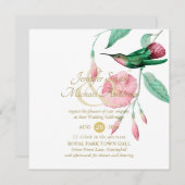 寛大なミントピンクハミングバードフローラつる植物花 (正面/裏面)