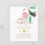 寛大なミントピンクハミングバードフローラつる植物花 (正面/裏面)