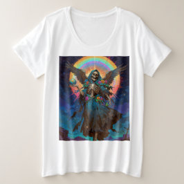 寛大な影 サンタ・ムエルテ プラスサイズTシャツ