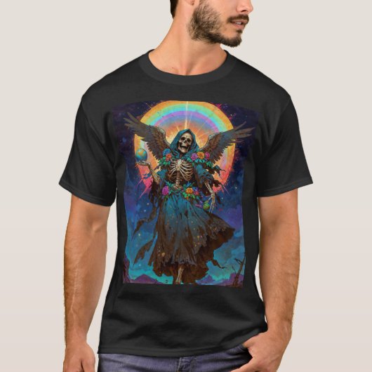 寛大な影 サンタ・ムエルテ Tシャツ (正面)