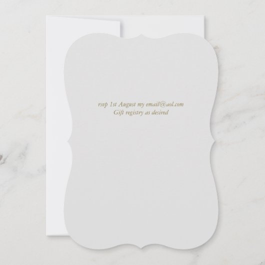 寛大な白金ゴールドバラス結婚シルバーファンシー (裏面)