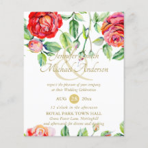 寛大な赤いバラの水の色の金ゴールドアンパサンド