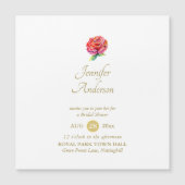 寛大な赤ローズウォーター色金ゴールドブライダルシャワー (正面)