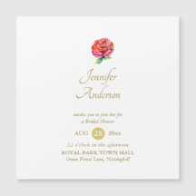 寛大な赤ローズウォーター色金ゴールドブライダルシャワー