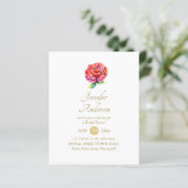 寛大な赤ローズウォーター色金ゴールドブライダルシャワー (スタンド正面)