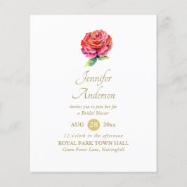 寛大な赤ローズウォーター色金ゴールドブライダルシャワー