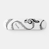 寛大なGクレフ、 音符記号パーソナル スケートボード (横)