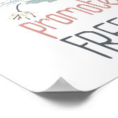 寛容が自由を促進かわいいクリーム植物学 ポスター (角)