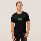寛容さはNO!トラブル。明るい緑色のタイトル トライブレンドＴシャツ (正面全面)